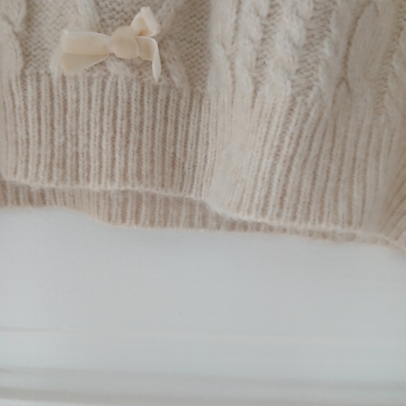 Altar'd State Crop Knit Bow-Accent Sweater in Taupe - Picture 8 of 15